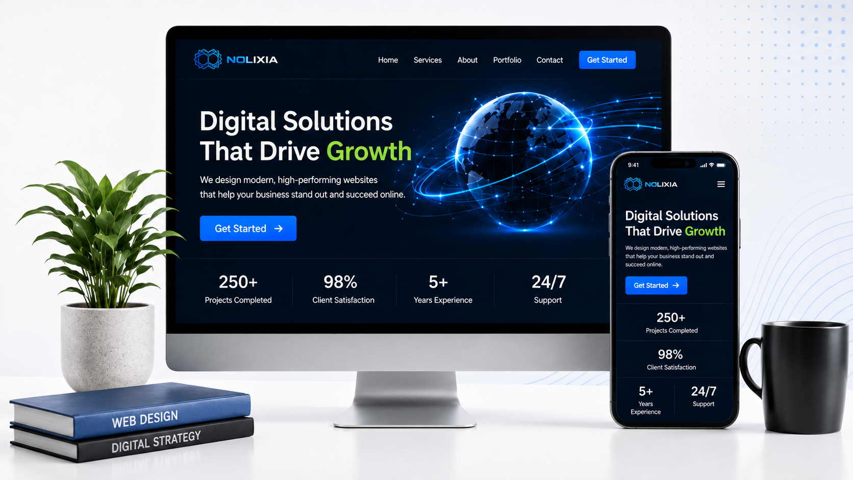 Nolixia website design showcase